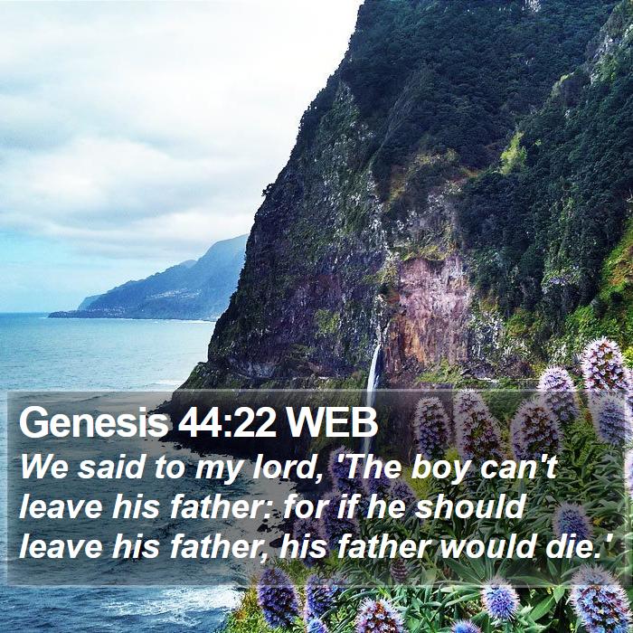 Genesis 44:22 WEB Bible Study