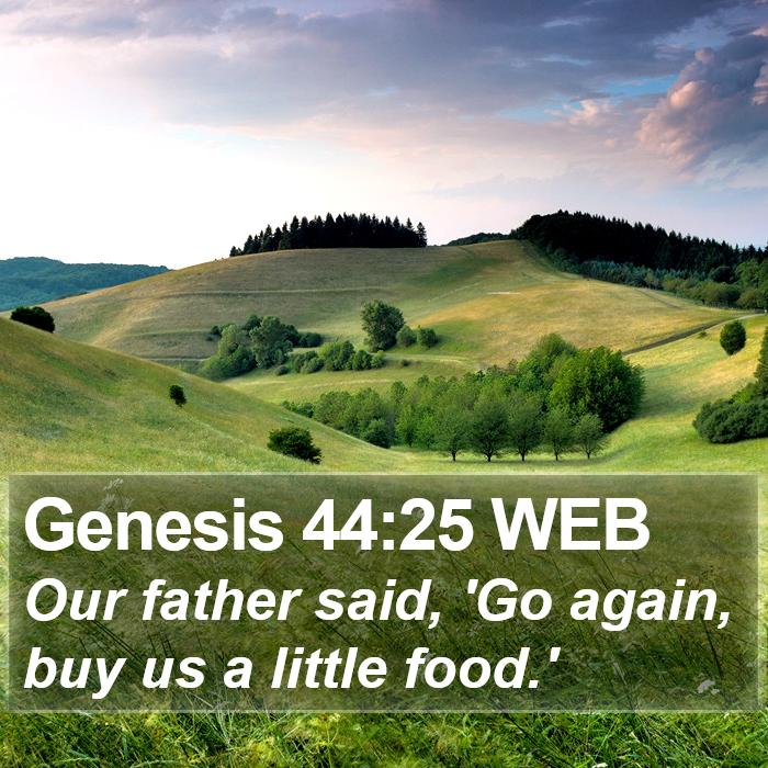 Genesis 44:25 WEB Bible Study