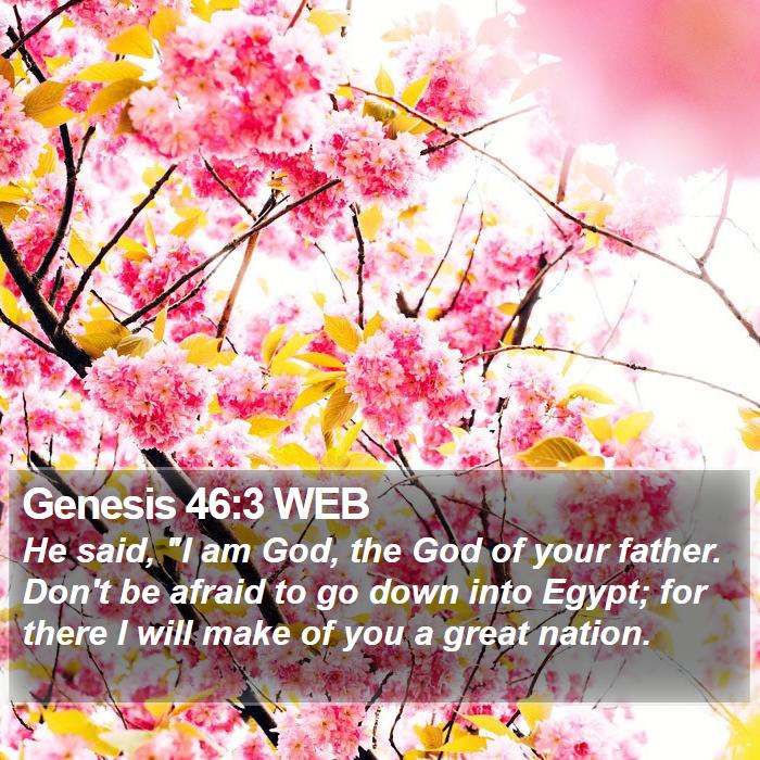 Genesis 46:3 WEB Bible Study