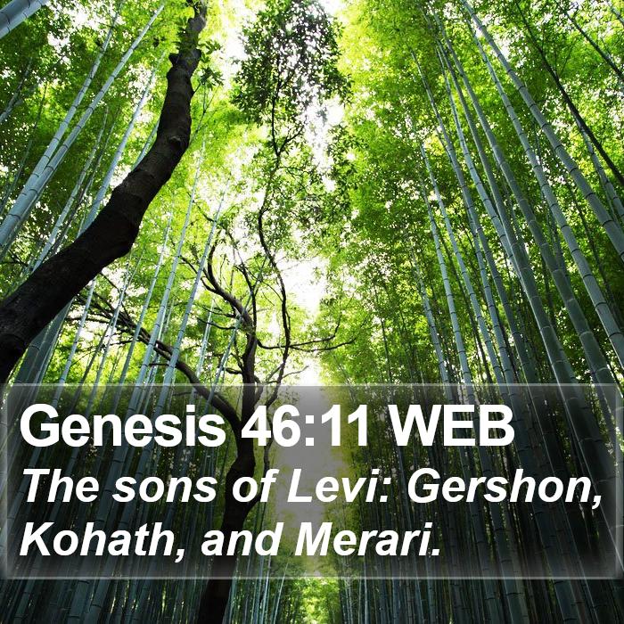 Genesis 46:11 WEB Bible Study