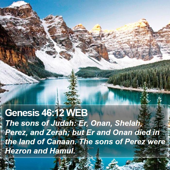 Genesis 46:12 WEB Bible Study