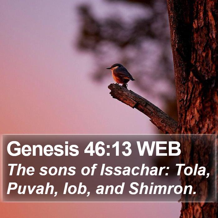 Genesis 46:13 WEB Bible Study