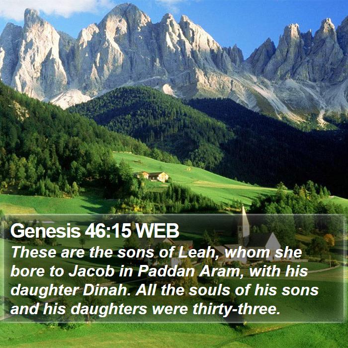 Genesis 46:15 WEB Bible Study