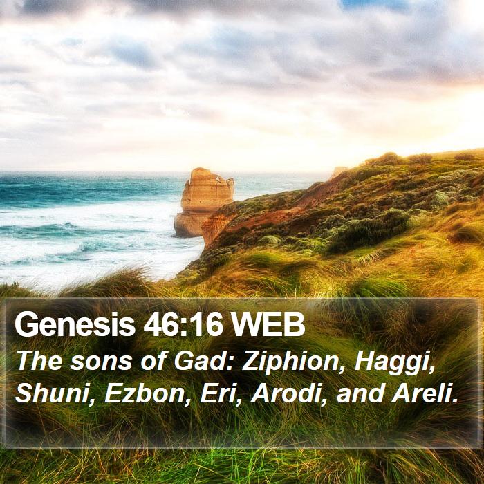 Genesis 46:16 WEB Bible Study