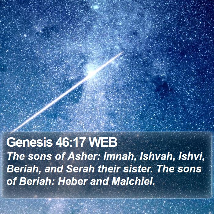 Genesis 46:17 WEB Bible Study