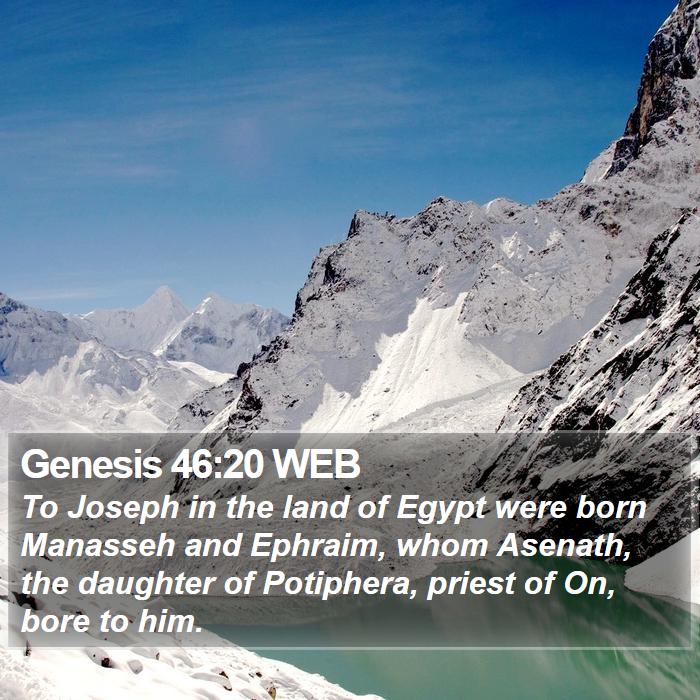 Genesis 46:20 WEB Bible Study