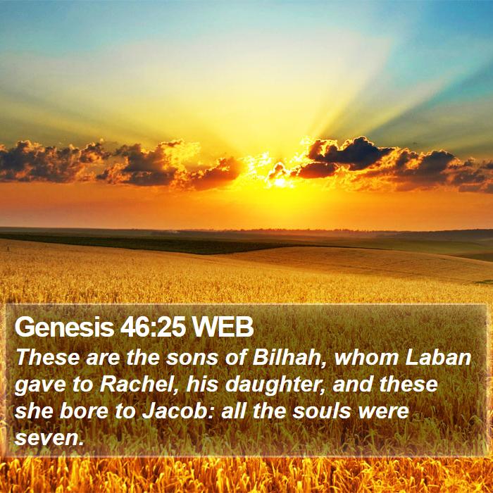 Genesis 46:25 WEB Bible Study