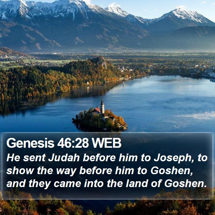 Genesis 46:28 WEB Bible Study