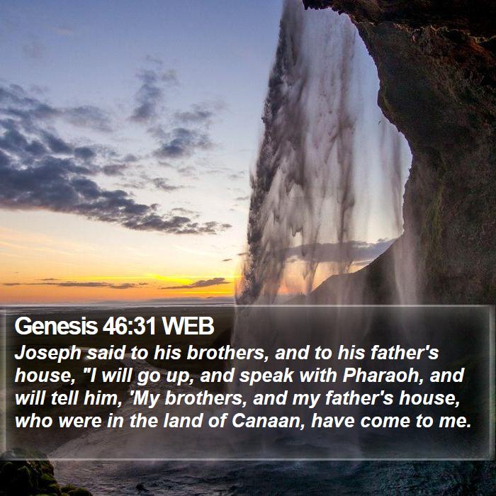 Genesis 46:31 WEB Bible Study