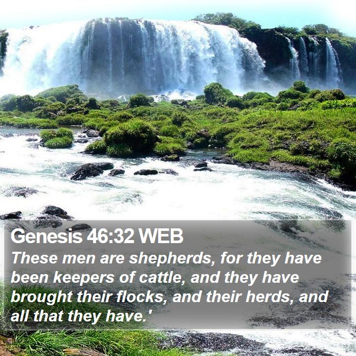 Genesis 46:32 WEB Bible Study