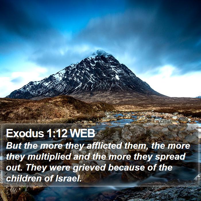 Exodus 1:12 WEB Bible Study