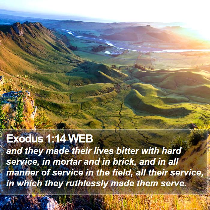 Exodus 1:14 WEB Bible Study