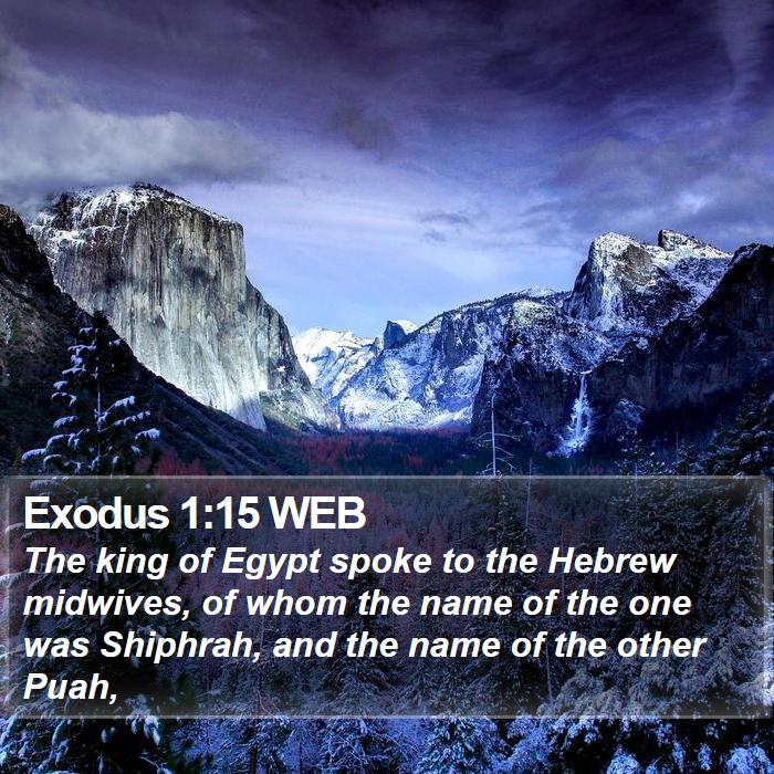 Exodus 1:15 WEB Bible Study