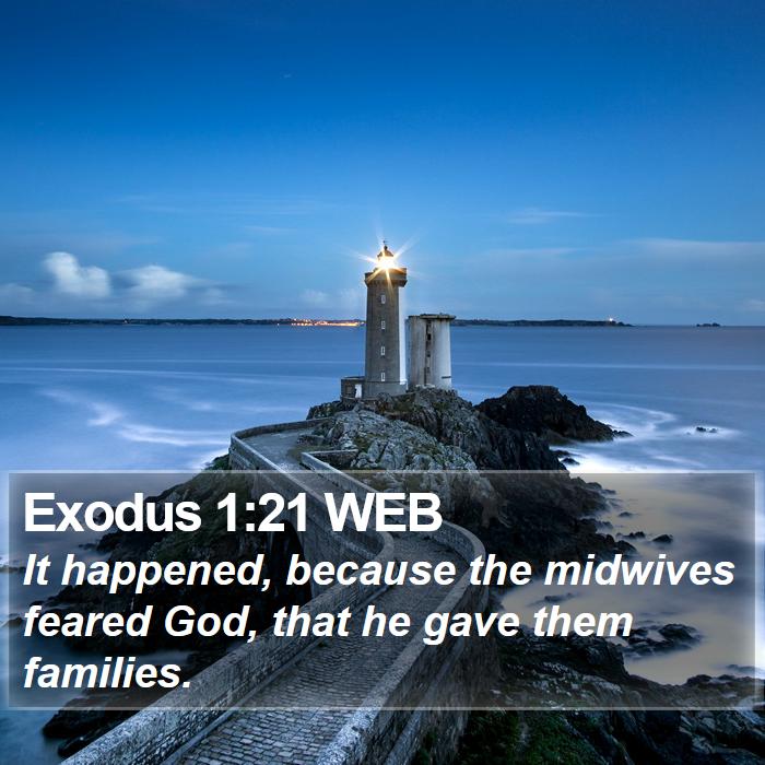 Exodus 1:21 WEB Bible Study