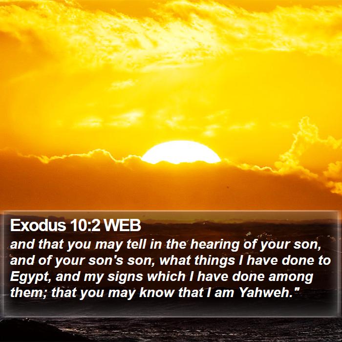 Exodus 10:2 WEB Bible Study