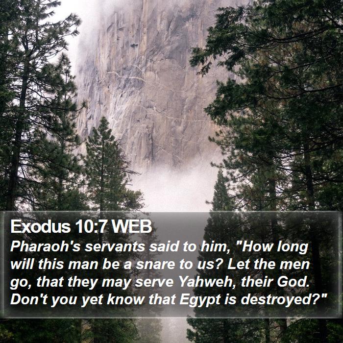 Exodus 10:7 WEB Bible Study