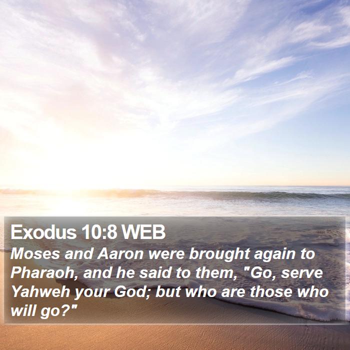 Exodus 10:8 WEB Bible Study