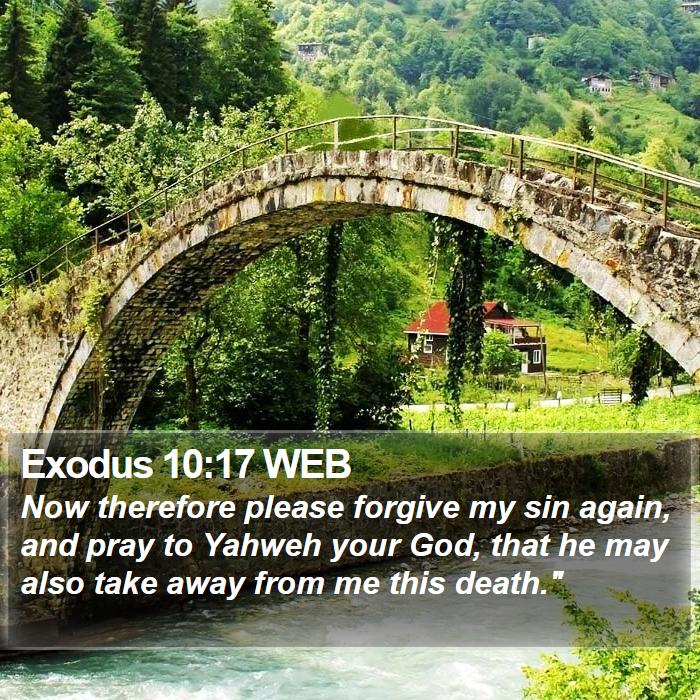 Exodus 10:17 WEB Bible Study