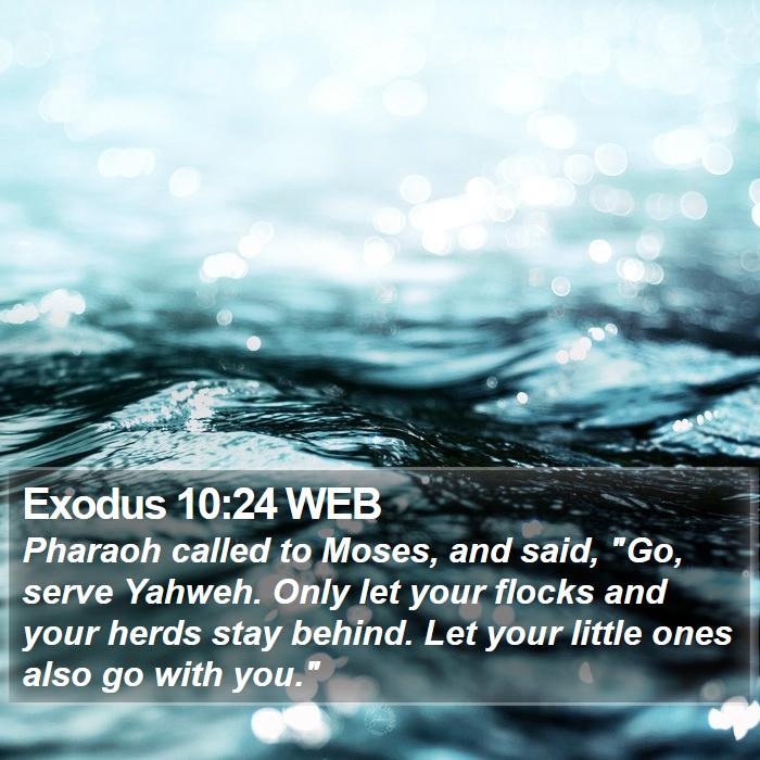 Exodus 10:24 WEB Bible Study