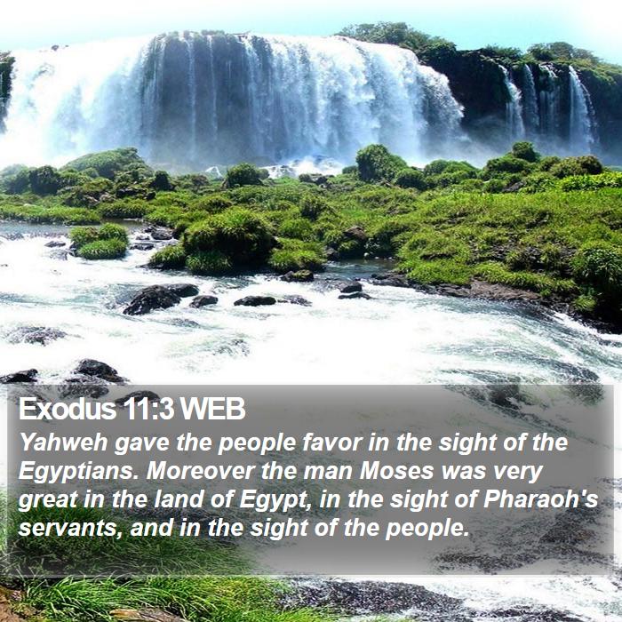 Exodus 11:3 WEB Bible Study