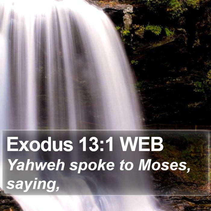 Exodus 13:1 WEB Bible Study