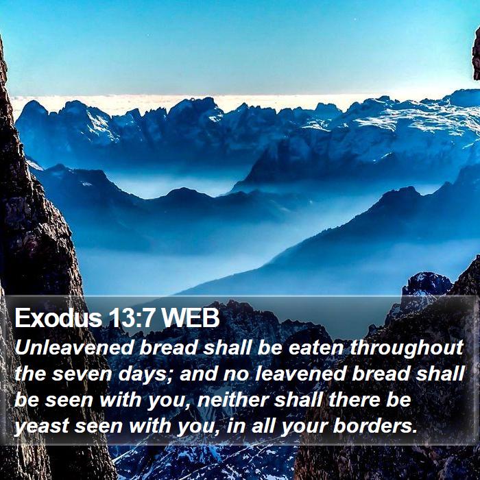 Exodus 13:7 WEB Bible Study