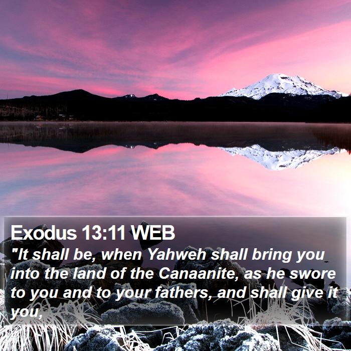 Exodus 13:11 WEB Bible Study