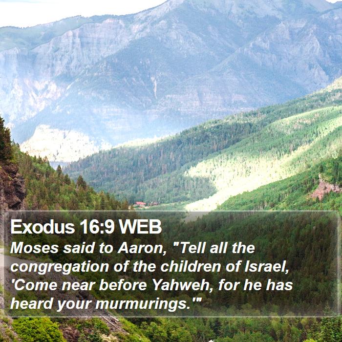 Exodus 16:9 WEB Bible Study