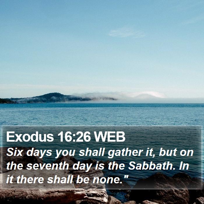 Exodus 16:26 WEB Bible Study