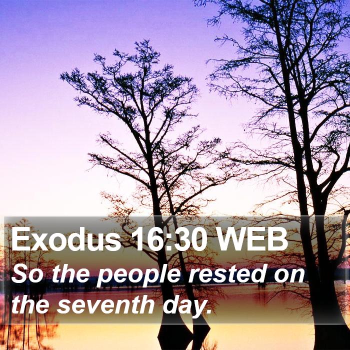 Exodus 16:30 WEB Bible Study