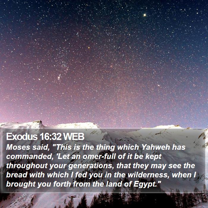 Exodus 16:32 WEB Bible Study