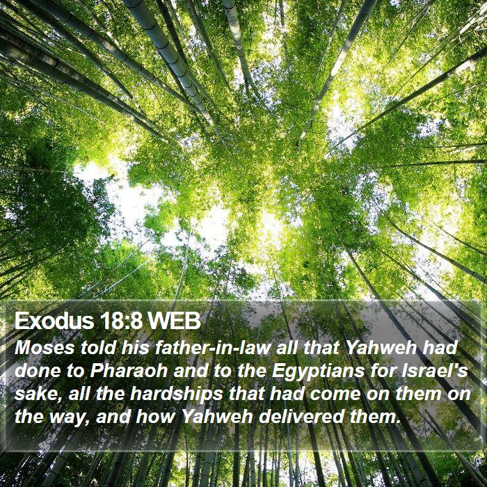 Exodus 18:8 WEB Bible Study