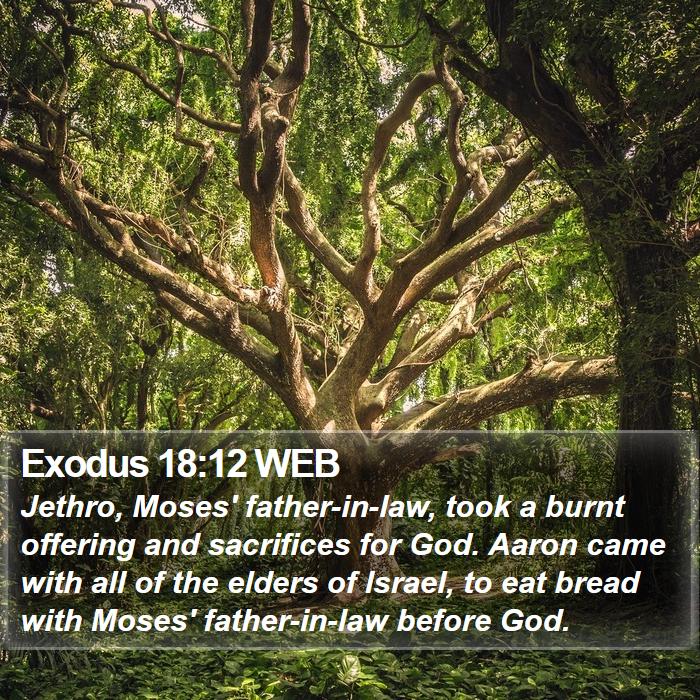 Exodus 18:12 WEB Bible Study