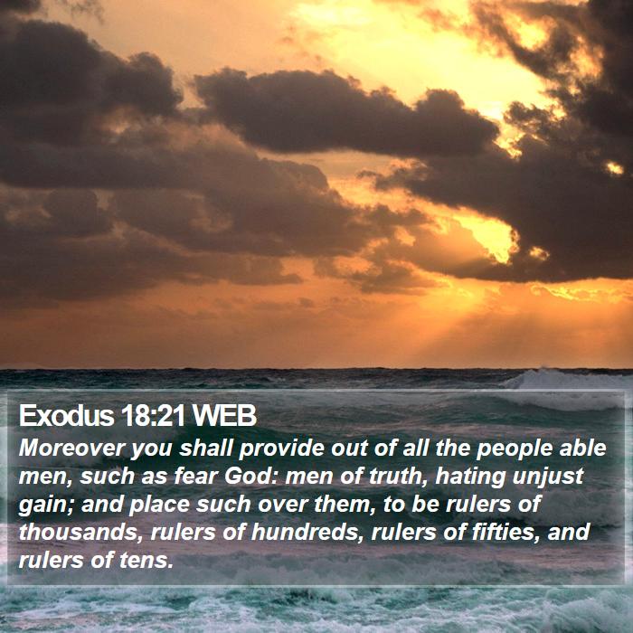 Exodus 18:21 WEB Bible Study