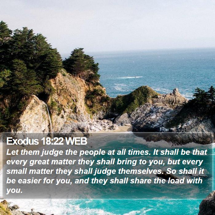 Exodus 18:22 WEB Bible Study