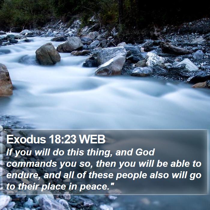 Exodus 18:23 WEB Bible Study