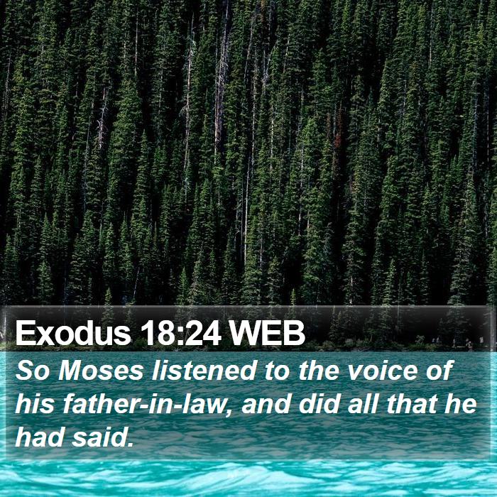 Exodus 18:24 WEB Bible Study