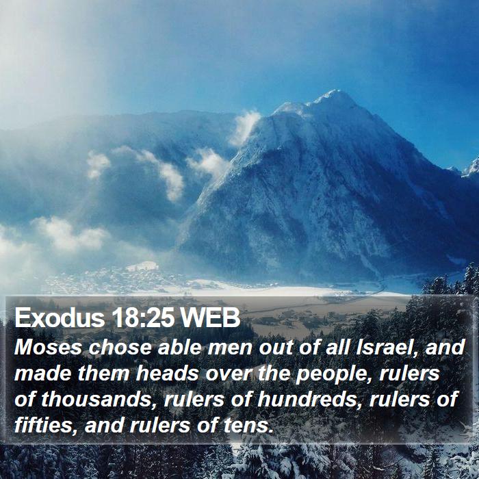 Exodus 18:25 WEB Bible Study