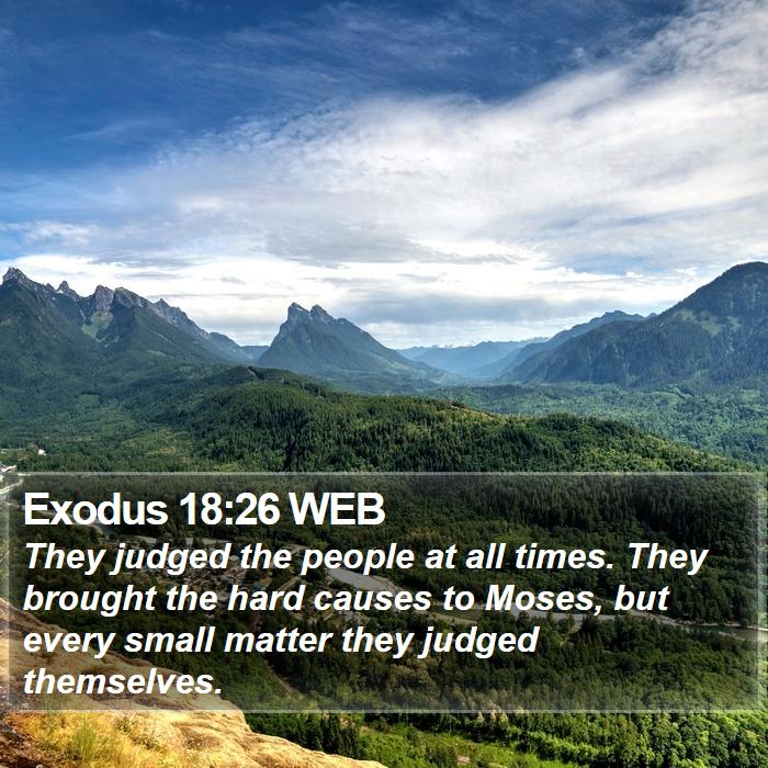 Exodus 18:26 WEB Bible Study