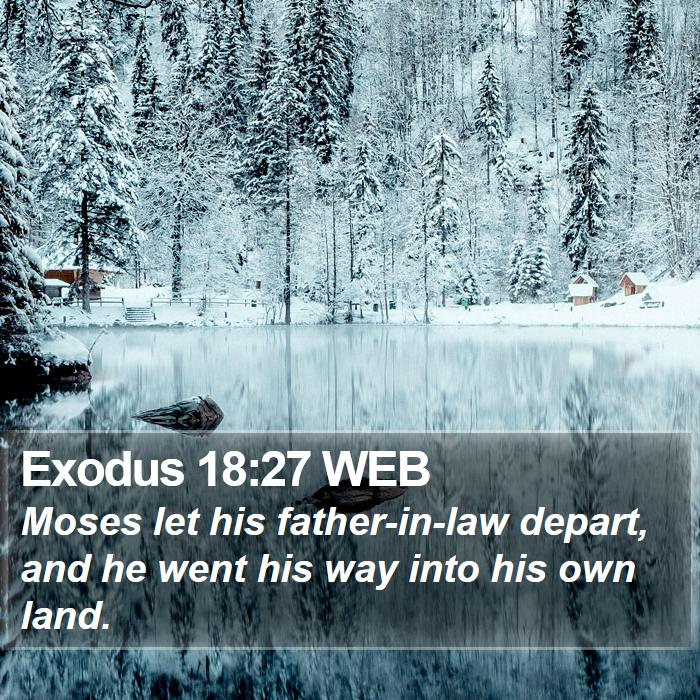 Exodus 18:27 WEB Bible Study