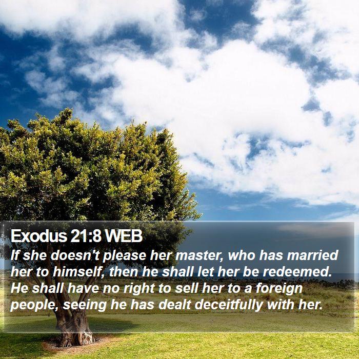 Exodus 21:8 WEB Bible Study