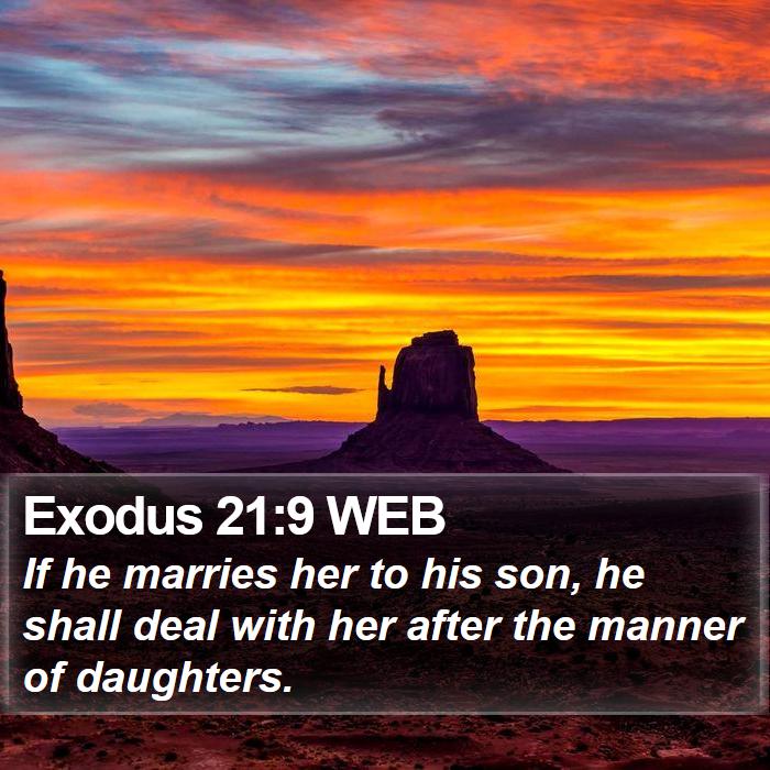 Exodus 21:9 WEB Bible Study