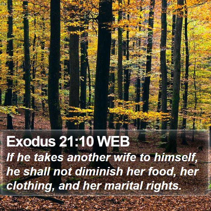 Exodus 21:10 WEB Bible Study