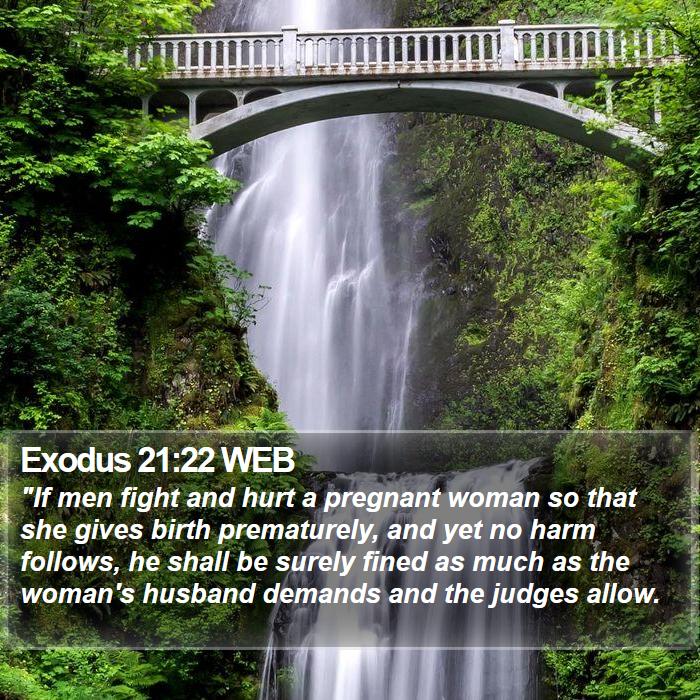 Exodus 21:22 WEB Bible Study