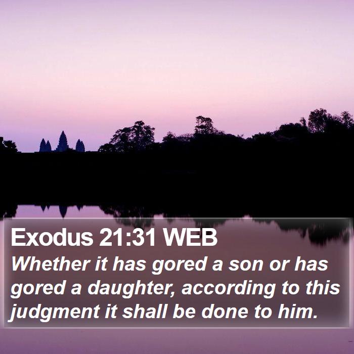 Exodus 21:31 WEB Bible Study