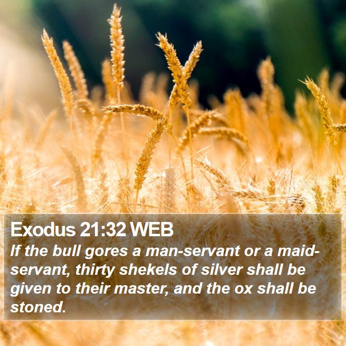 Exodus 21:32 WEB Bible Study