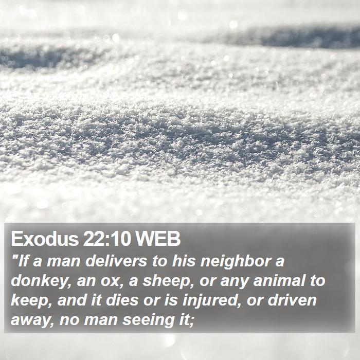 Exodus 22:10 WEB Bible Study