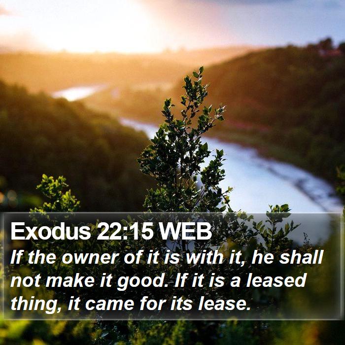 Exodus 22:15 WEB Bible Study