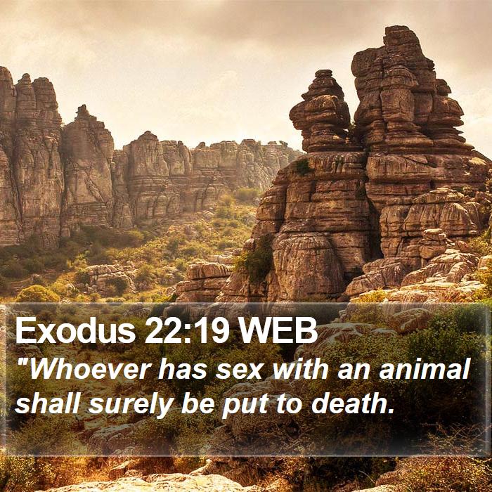 Exodus 22:19 WEB Bible Study