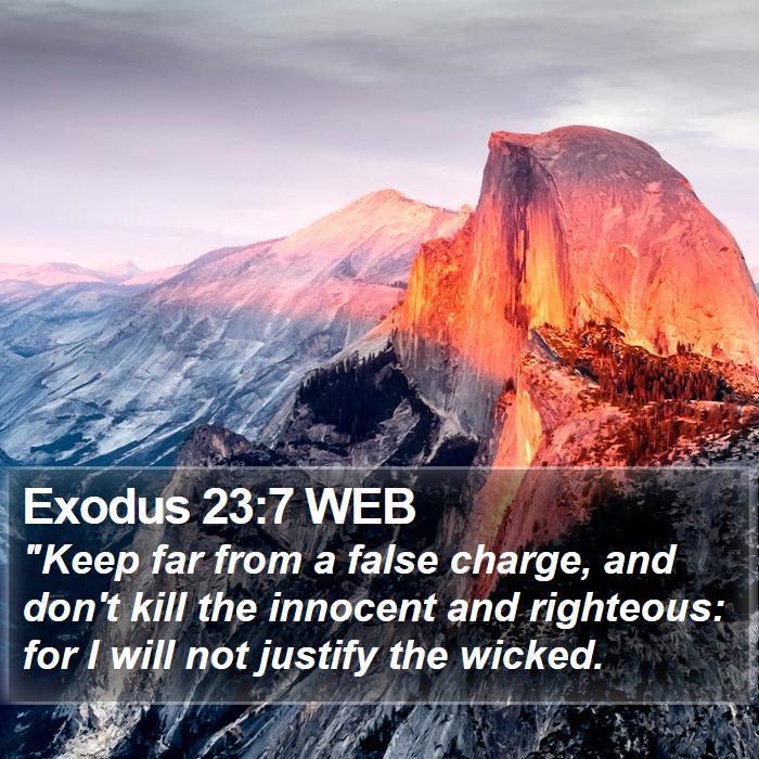 Exodus 23:7 WEB Bible Study